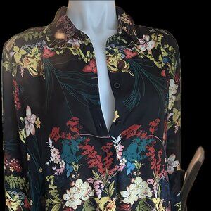 floral, multicolored tunic top